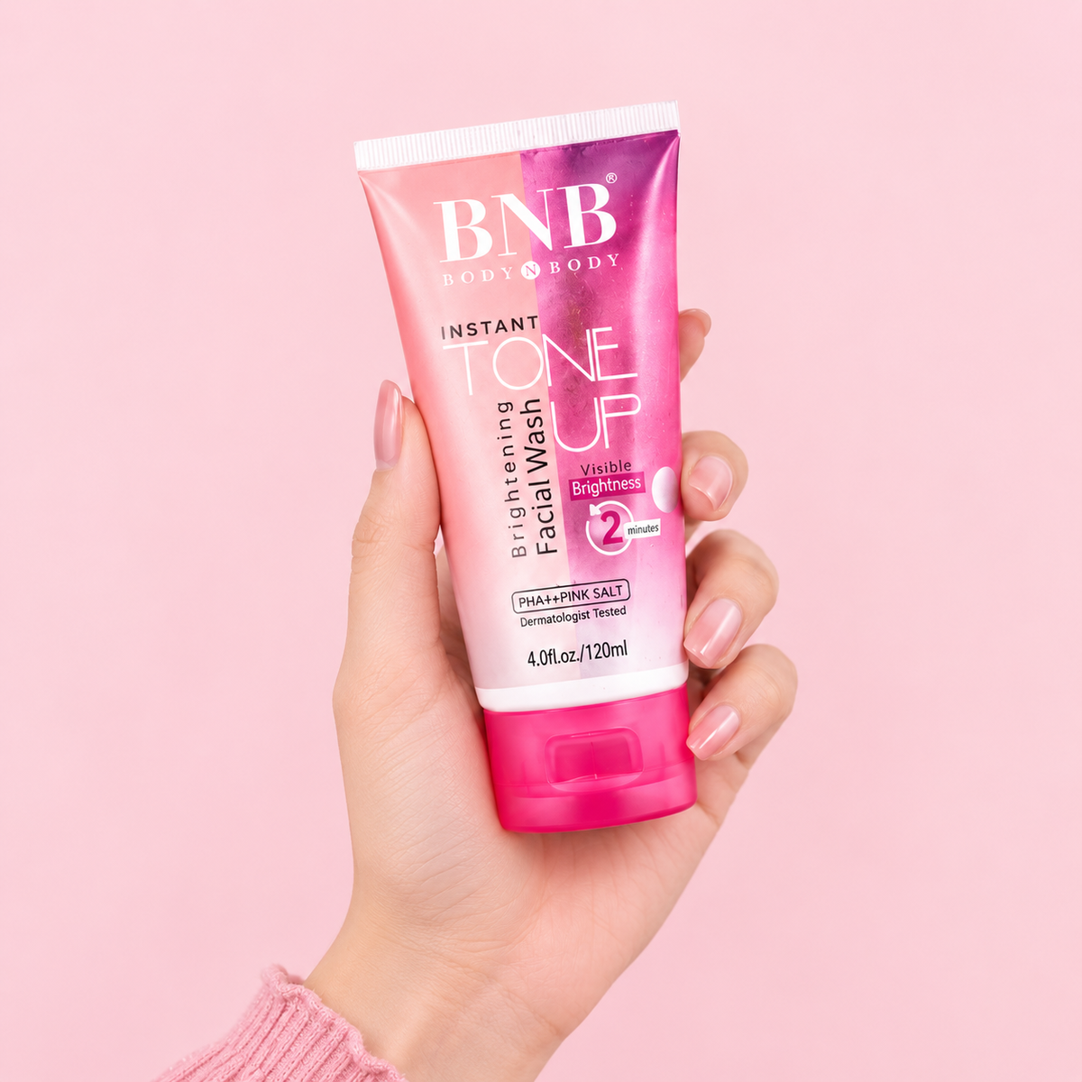BNB Pink Face Glow Kit – 3-in-1 Tone Up Wash, Mask & SPF