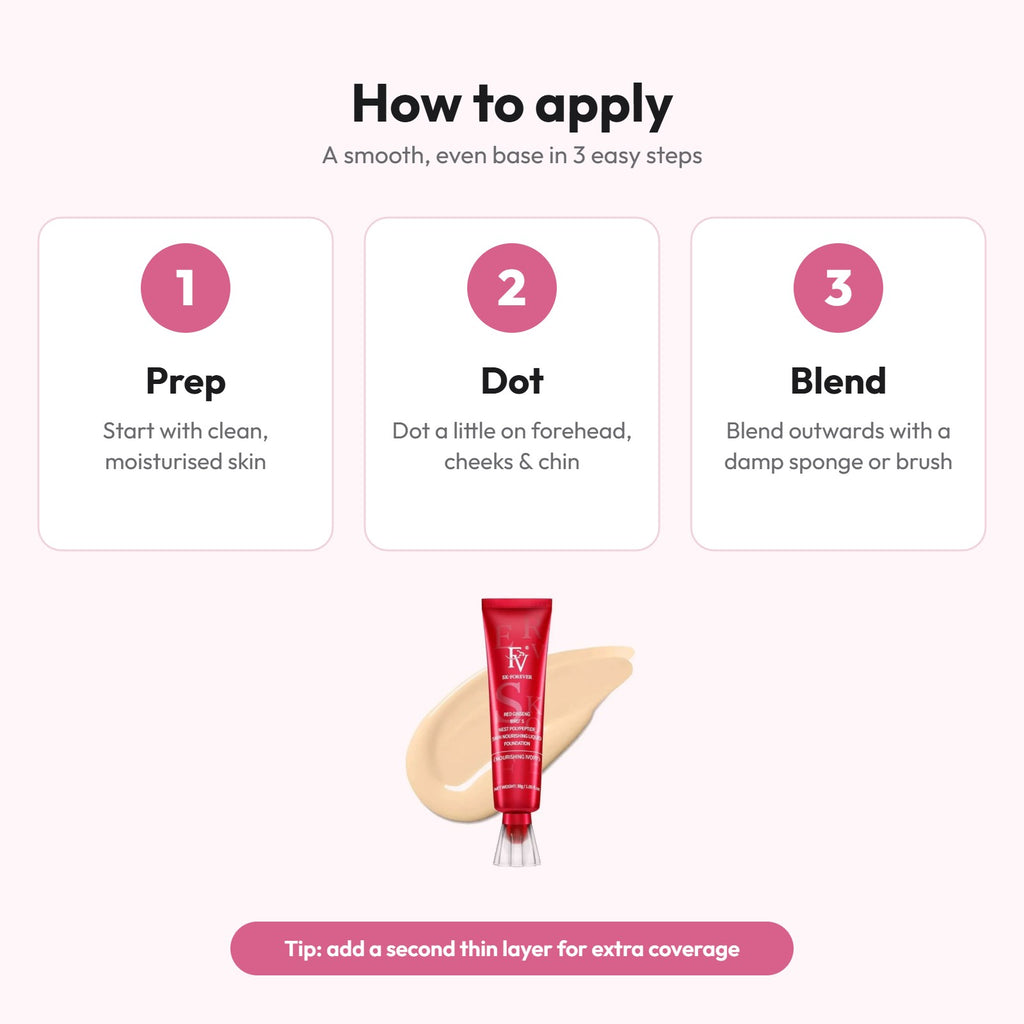 How to apply FV liquid foundation in 3 steps