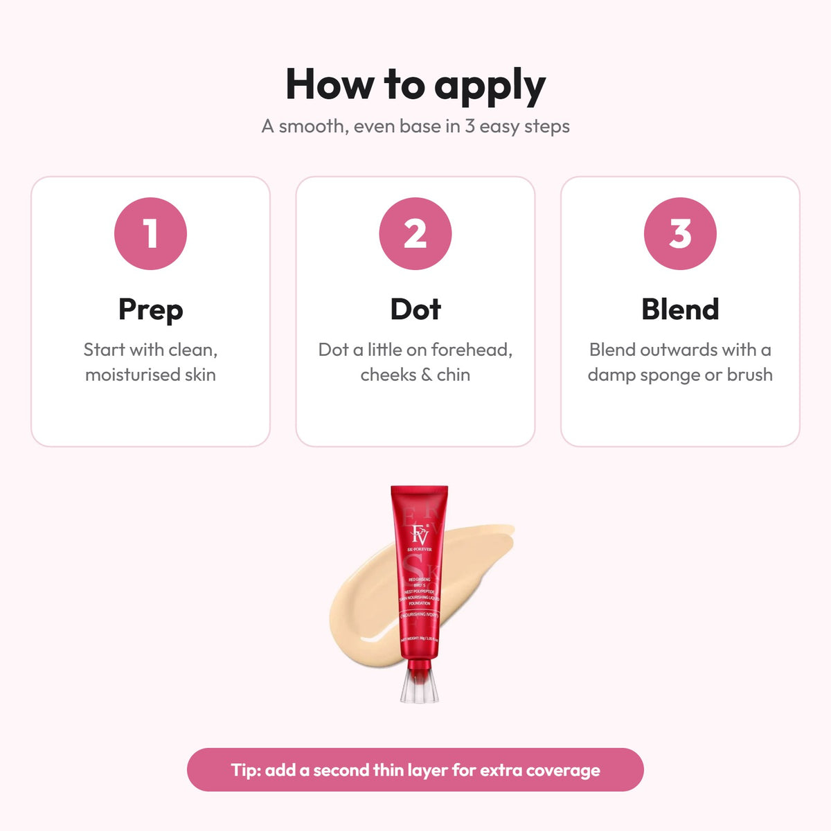 How to apply FV liquid foundation in 3 steps